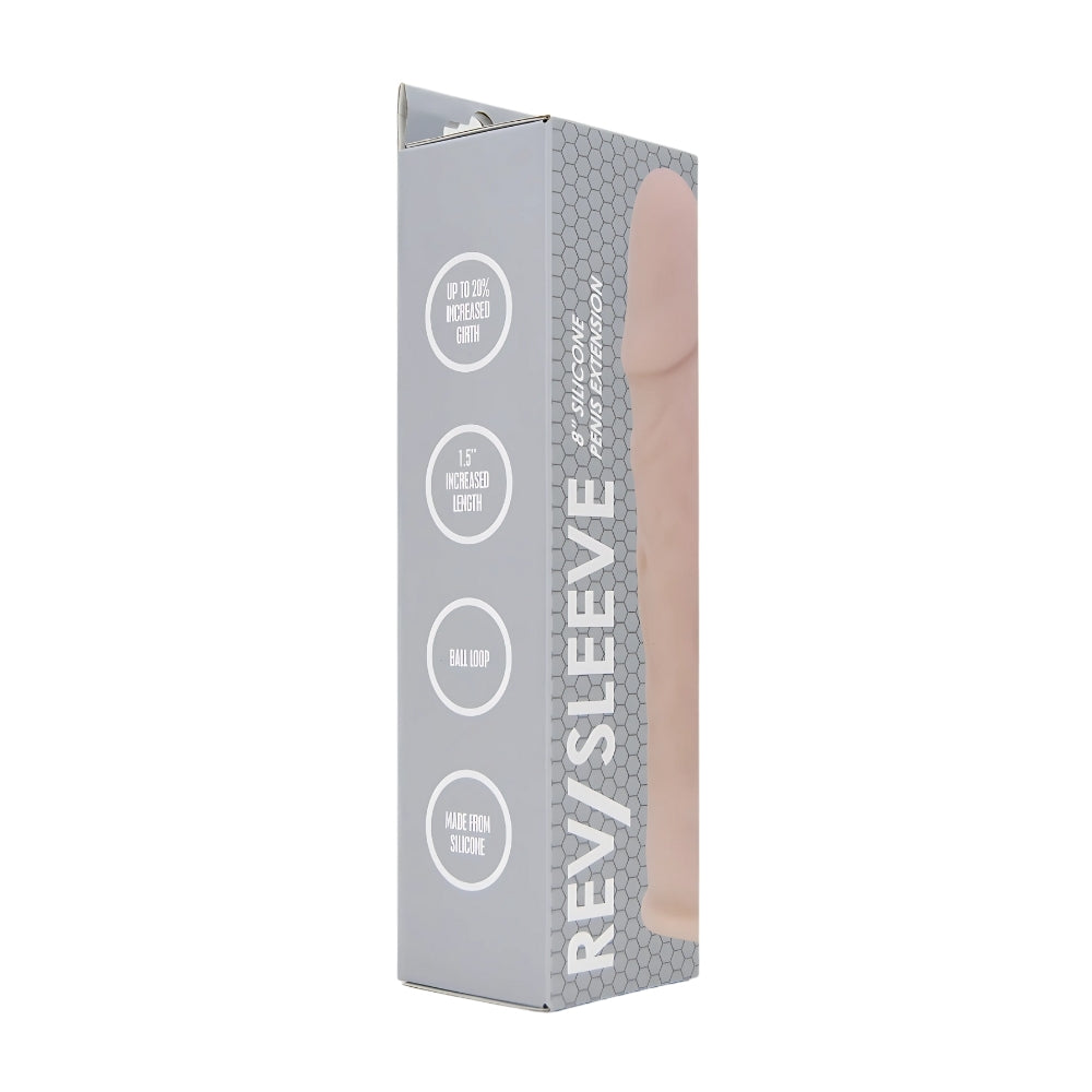 Rev-Sleeves 8 Inch Realistic Silicone Penis Extension Sleeve